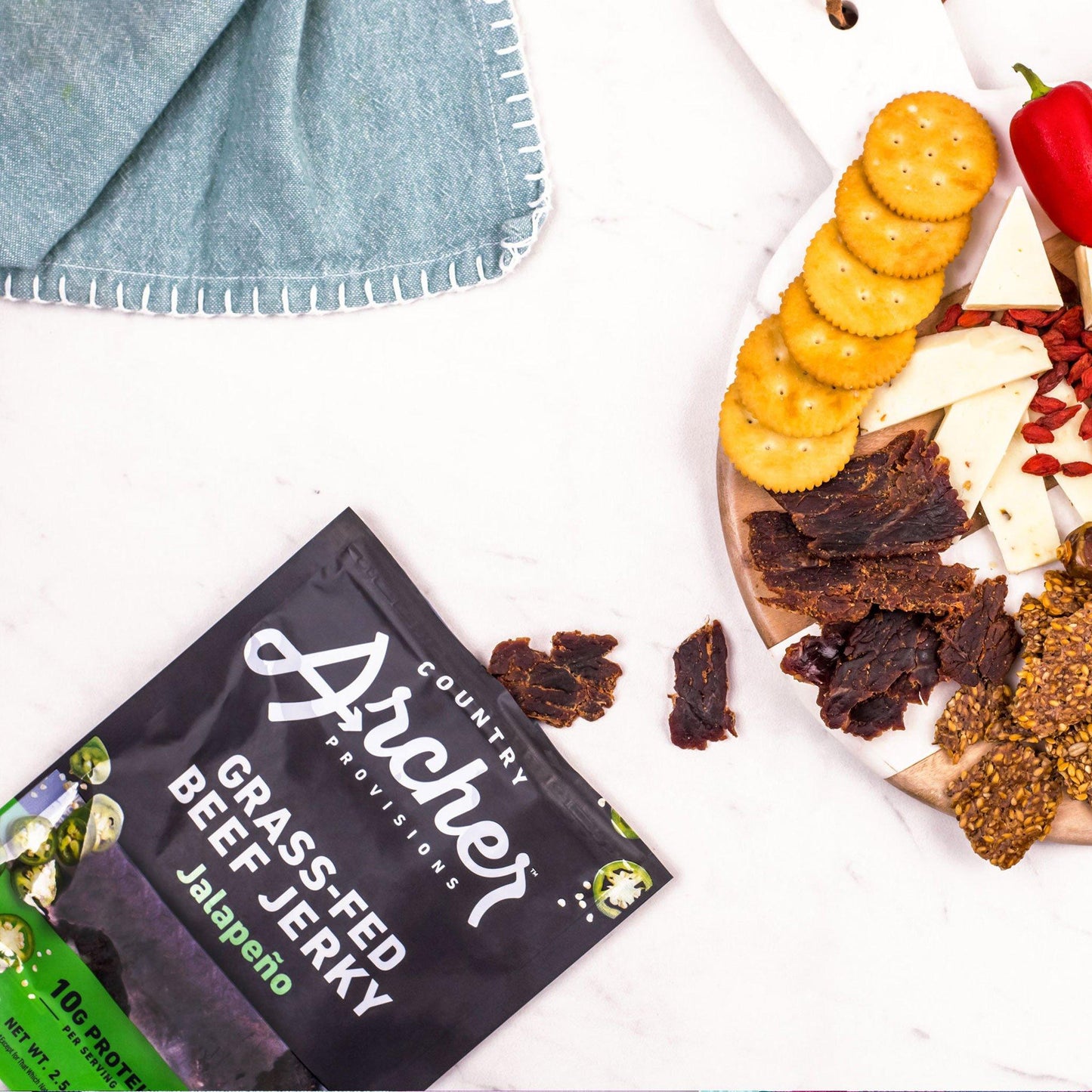 Jalapeño Beef Jerky by Country Archer, Jalapeño Beef Jerky, Beef - Gluten-Free - Gra, jalapeno-beef-jerky, , 2.5oz Bag