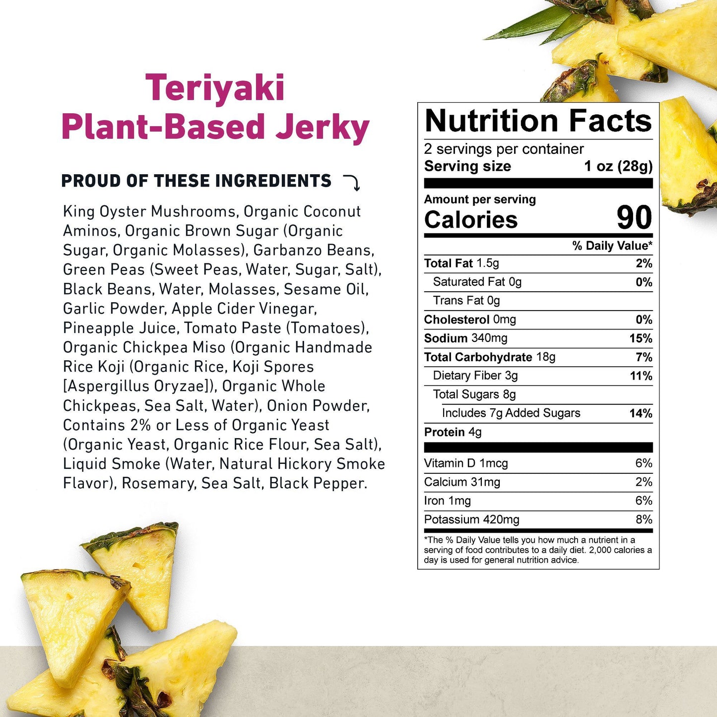 Teriyaki Mushroom Jerky by Country Archer, Teriyaki Mushroom Jerky, 100% King Oyst, mushroom-teriyaki-jerky, , 2oz Bag