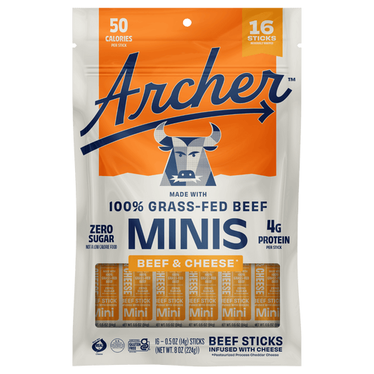 Archer Beef and Cheese Mini Sticks front of package