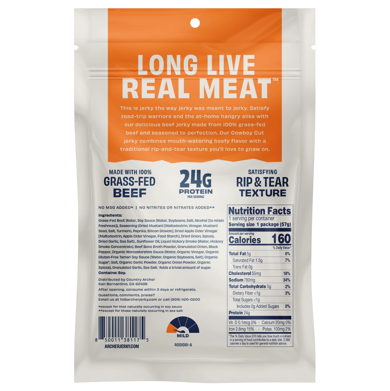 Cowboy Cut Mustard BBQ Beef Jerky