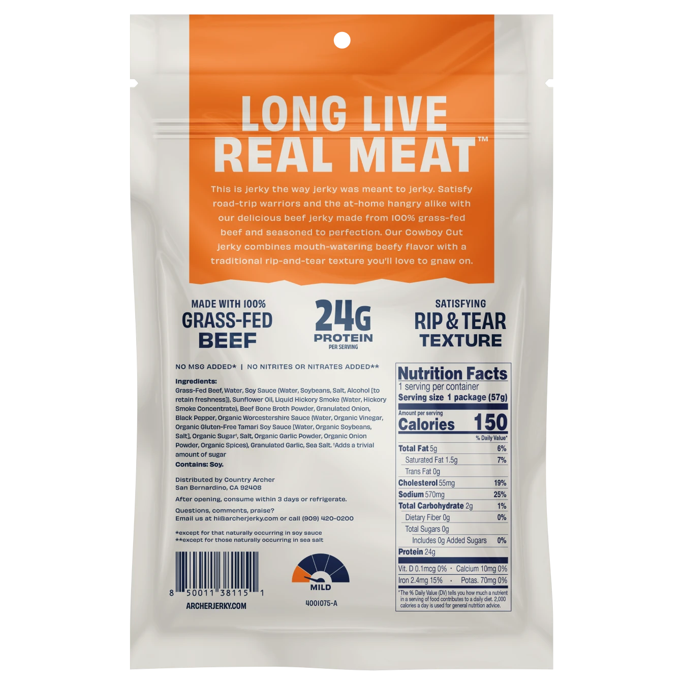 Cowboy Cut Old Fashioned Beef Jerky