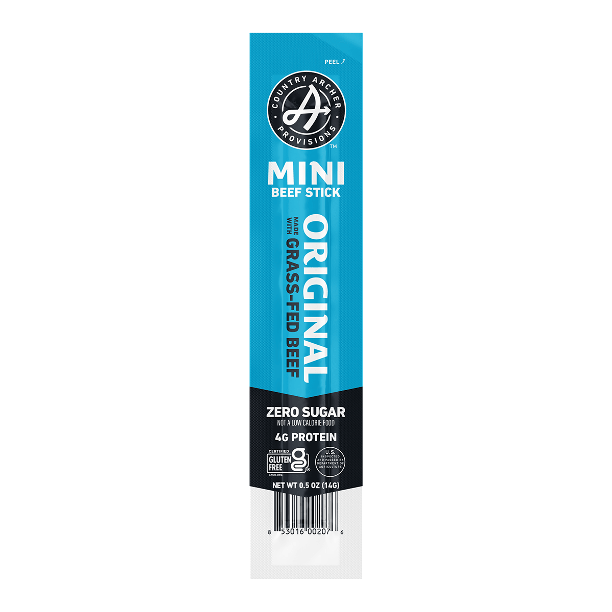 Country Archer Mini Beef Stick Original Grass-Fed Zero Sugar 4G Protein Gluten Free Package